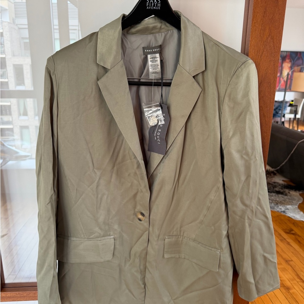 Satin Women’s Olive Blazer